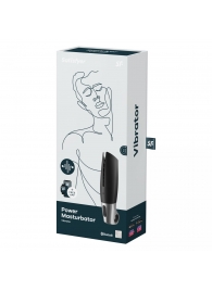 Черный мастурбатор с вибрацией Power Masturbator - Satisfyer - в Жуковском купить с доставкой