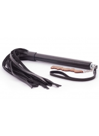 Черная кожаная плеть  Индиго  - 50 см. - Crazy Handmade - купить с доставкой в Жуковском