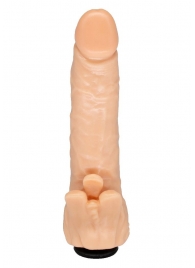 Телесная гелевая насадка-фаллос с клиторальными лепестками - 18,5 см. - LOVETOY (А-Полимер) - купить с доставкой в Жуковском