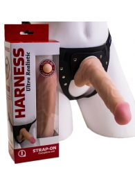 Страпон Harness из двух предметов: регулируемые трусики и насадка-фаллос - 17,5 см. - LOVETOY (А-Полимер) - купить с доставкой в Жуковском