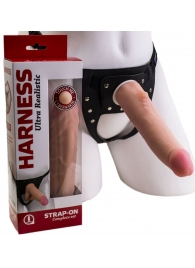 Реалистичный страпон Harness из трусиков и насадки-фаллоса - 18,5 см. - LOVETOY (А-Полимер) - купить с доставкой в Жуковском
