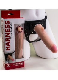 Реалистичный страпон Harness из трусиков и насадки-фаллоса - 18,5 см. - LOVETOY (А-Полимер) - купить с доставкой в Жуковском