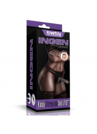 Женский темнокожий страпон Easy Strapon Set 7 Inch - 18 см. - Lovetoy - купить с доставкой в Жуковском