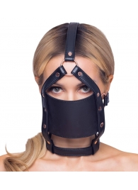 Черный намордник с кляпом-шаром Head Harness With A Gag - Orion - купить с доставкой в Жуковском