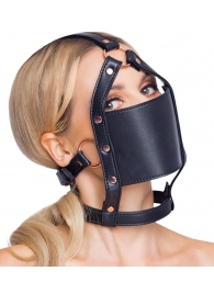 Черный намордник с кляпом-шаром Head Harness With A Gag - Orion - купить с доставкой в Жуковском