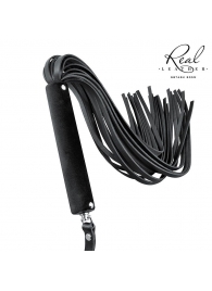 Черная кожаная плеть-флоггер - 84 см. - Notabu - купить с доставкой в Жуковском