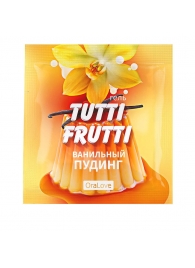 Пробник гель-смазки Tutti-frutti со вкусом ванильного пудинга - 4 гр. - Биоритм - купить с доставкой в Жуковском