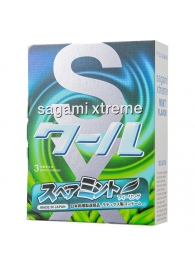 Презервативы Sagami Xtreme Mint с ароматом мяты - 3 шт. - Sagami - купить с доставкой в Жуковском