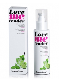 Съедобное согревающее массажное масло Love Me Tender Mojito с ароматом мохито - 100 мл. - Love to Love - купить с доставкой в Жуковском