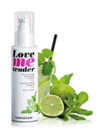 Съедобное согревающее массажное масло Love Me Tender Mojito с ароматом мохито - 100 мл. - Love to Love - купить с доставкой в Жуковском
