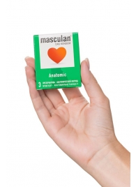Презервативы анатомической формы Masculan Anatomic - 3 шт. - Masculan - купить с доставкой в Жуковском