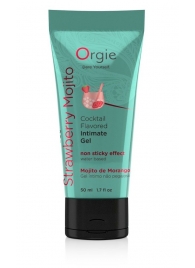 Съедобный интимный гель Orgie Lube Tube Cocktail Strawberry Mojito - 50 мл. - ORGIE - купить с доставкой в Жуковском