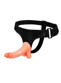 Реалистичный страпон на ремешках - 15,5 см. - Baile - купить с доставкой в Жуковском