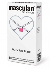 Ультрапрочные презервативы Masculan Ultra Safe Black - 10 шт. - Masculan - купить с доставкой в Жуковском