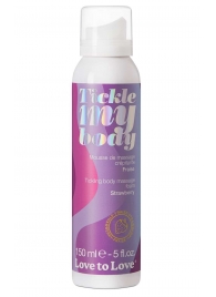 Массажная хрустящая пенка Tickle My Body Strawberry с ароматом клубники - 150 мл. - Love to Love - купить с доставкой в Жуковском