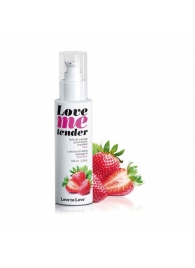 Съедобное согревающее массажное масло Love Me Tender Strawberry с ароматом клубники - 100 мл. - Love to Love - купить с доставкой в Жуковском