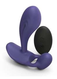 Темно-синий вибромассажер Witty P G Vibrator with Remote Control - Love to Love - в Жуковском купить с доставкой