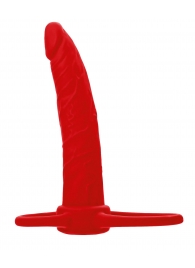 Красная насадка на пенис для двойного проникновения Black Red - 16,5 см. - ToyFa - купить с доставкой в Жуковском