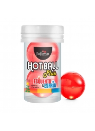 Лубрикант на масляной основе Hot Ball Plus с охлаждающе-разогревающим эффектом (2 шарика по 3 гр.) - HotFlowers - купить с доставкой в Жуковском