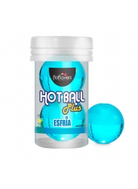 Лубрикант на масляной основе Hot Ball Plus с охлаждающим эффектом (2 шарика по 3 гр.) - HotFlowers - купить с доставкой в Жуковском