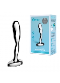 Стальной стимулятор простаты Stainless Steel Prostate Plug - 11,5 см. - b-Vibe - в Жуковском купить с доставкой