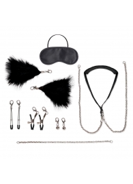 Большой эротический набор из 12 предметов Interchangeable Collar   Nipple Clips Set - Lux Fetish - купить с доставкой в Жуковском
