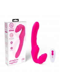 Розовый безремневой страпон на радиоуправлении Strapless Together - 22 см. - Together Toy - купить с доставкой в Жуковском