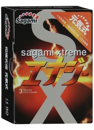 Презервативы Sagami Xtreme ENERGY с ароматом энергетика - 3 шт. - Sagami - купить с доставкой в Жуковском