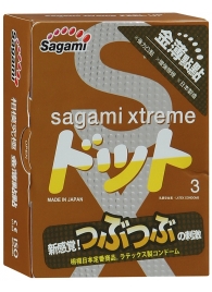 Презервативы Sagami Xtreme FEEL UP с точечной текстурой и линиями прилегания - 3 шт. - Sagami - купить с доставкой в Жуковском
