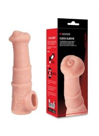Телесная фантазийная насадка на член Cock Sleeve Size M - KOKOS - в Жуковском купить с доставкой