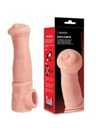 Телесная фантазийная насадка на член Cock Sleeve Size L - KOKOS - в Жуковском купить с доставкой