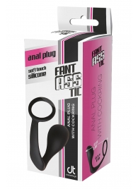 Черное эрекционное кольцо с анальной пробкой Anal Plug With Cockring - Dream Toys - в Жуковском купить с доставкой