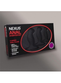 Набор из 3 массажеров простаты чёрного цвета NEXUS ANAL STARTER KIT - Nexus Range - в Жуковском купить с доставкой
