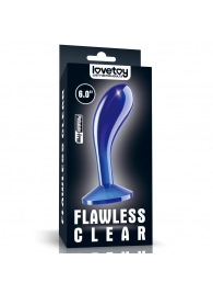 Синяя анальная втулка Flawless Clear Prostate Plug 6.0 - 15 см. - Lovetoy - в Жуковском купить с доставкой