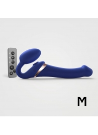 Синий безремневой страпон Multi Orgasm Size M с клиторальной стимуляцией - Strap-on-me - купить с доставкой в Жуковском