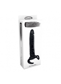 Чёрная насадка-фаллос для двойного проникновения INFLATABLE DILDO SLIM DONG  - 13,5 см. - Toyz4lovers - в Жуковском купить с доставкой
