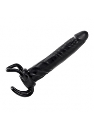 Чёрная насадка-фаллос для двойного проникновения INFLATABLE DILDO SLIM DONG  - 13,5 см. - Toyz4lovers - в Жуковском купить с доставкой
