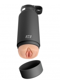 Серый мастурбатор в виде бутылки F*ck Flask - Pipedream - в Жуковском купить с доставкой