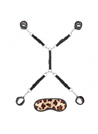 Леопардовая фиксация на матрас для рук и ног Classic Bedspreader - Lux Fetish - купить с доставкой в Жуковском