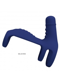 Синяя вибронасадка на пенис Vibrating Penis Sling - Baile - в Жуковском купить с доставкой