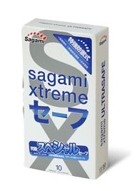 Презервативы Sagami Xtreme Ultrasafe с двойным количеством смазки - 10 шт. - Sagami - купить с доставкой в Жуковском