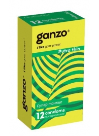 Ультратонкие презервативы Ganzo Ultra thin - 12 шт. - Ganzo - купить с доставкой в Жуковском