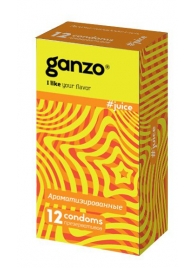 Ароматизированные презервативы Ganzo Juice - 12 шт. - Ganzo - купить с доставкой в Жуковском