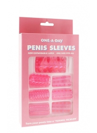 Набор из 7 розовых насадок на пенис ONE-A-DAY PENIS SLEEVES PINK - Seven Creations - в Жуковском купить с доставкой