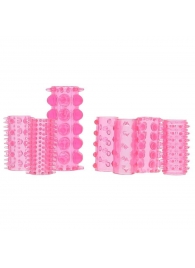 Набор из 7 розовых насадок на пенис ONE-A-DAY PENIS SLEEVES PINK - Seven Creations - в Жуковском купить с доставкой