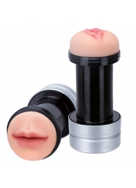 Двусторонний мастурбатор REALSTUFF 2 IN 1 HUMMER MOUTH   VAGINA - ротик и вагина - Dream Toys - в Жуковском купить с доставкой