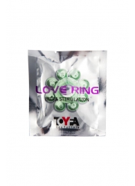 Зеленое эрекционное кольцо-цветок - Toyfa Basic - в Жуковском купить с доставкой