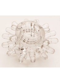 Прозрачное гелевое эрекционное кольцо с шипиками - Toyfa Basic - в Жуковском купить с доставкой