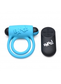 Голубое эрекционное виброкольцо 28X Remote Control Vibrating Cock Ring   Bullet - XR Brands - в Жуковском купить с доставкой