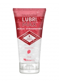 Интимный гель-смазка на водной основе Lubrimax Magic Strawberry - 75 мл. - ИнтелБИО - купить с доставкой в Жуковском